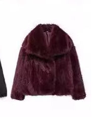 Winter Plush Coat Fashion Warm Thicken Fluffy Lapel Jacket