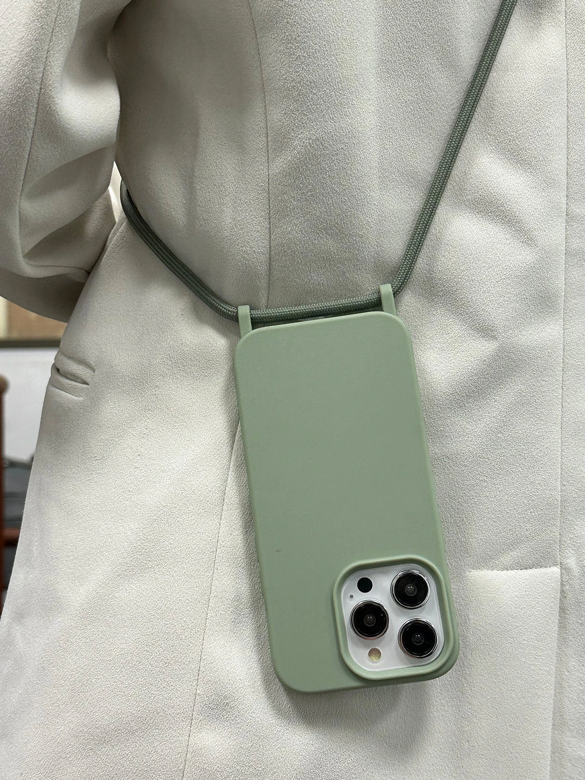 Alloy Luxury Lanyard Style Premium Quality Solid Color Phone Case with Metal Bead Lanyard Strap, Compatible with Iphone 16/16E/15/14/13/12/11 Pro Max Plus/16E, Waterproof, Shockproof, Anti-Fall, Anti-Scratch, Spring