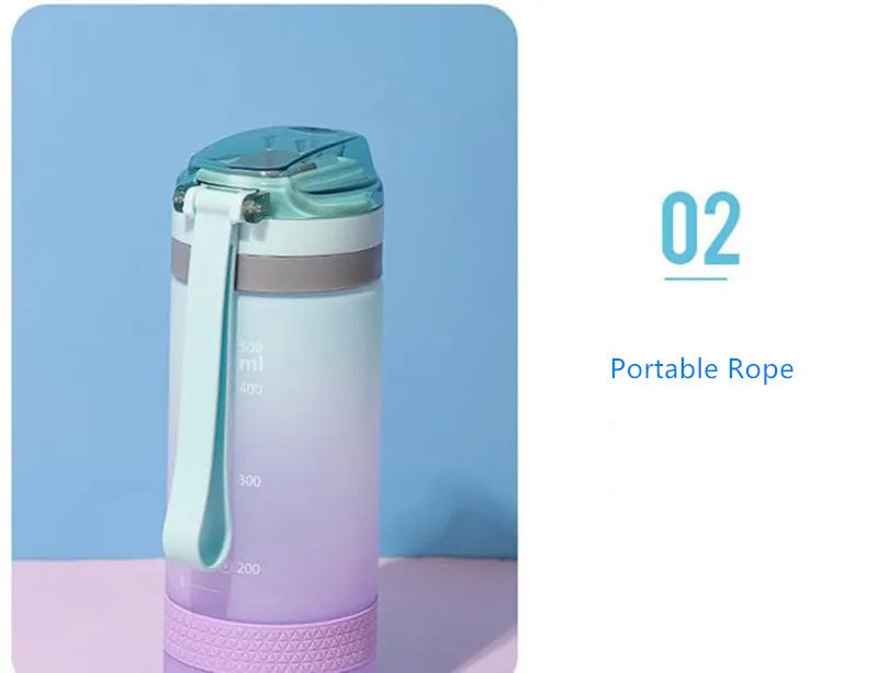 600ml New Fashion Water Bottle Free Shipping Items Portable Outdoor Shaker Sport Cute Drinking Plastic Water Bottles
