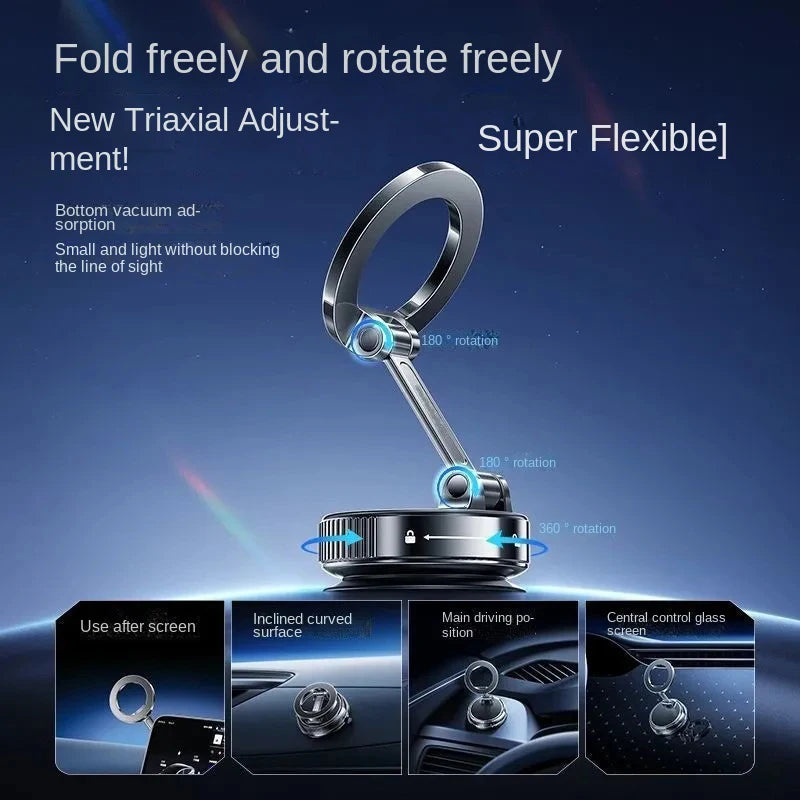 360° Rotating Vacuum Magnetic Car Phone Holder