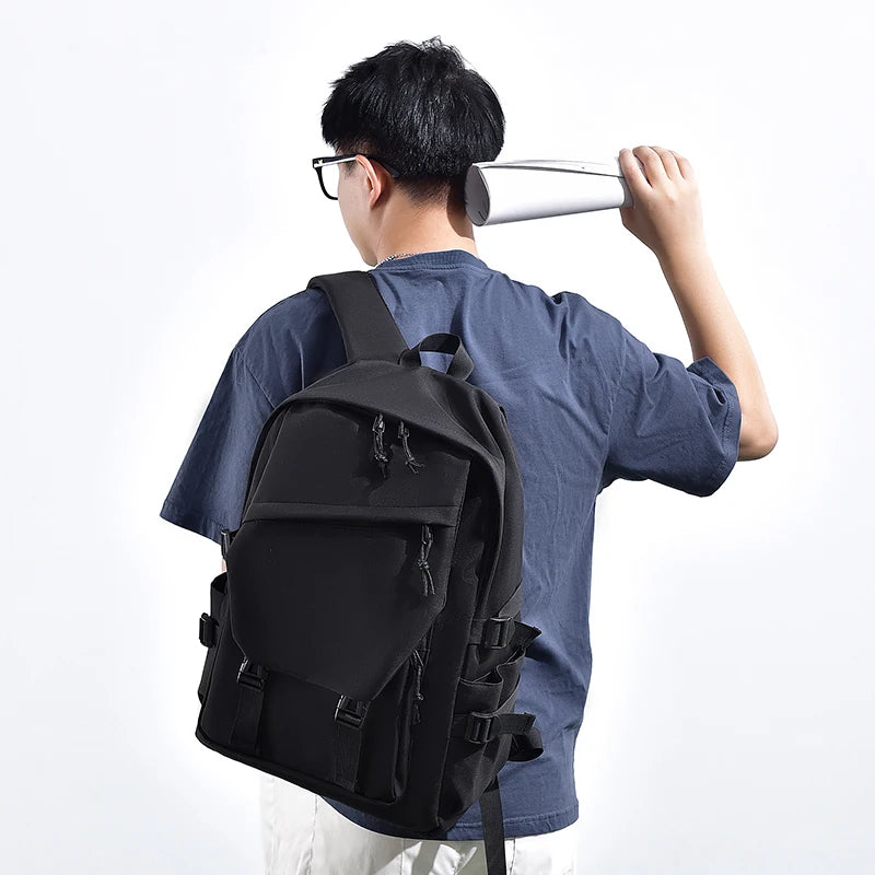 Simple solid color backpack,  travel backpack
