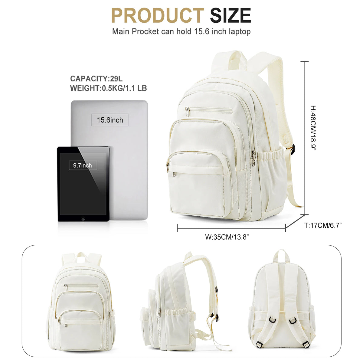 Backpack for Girls Teenager Travel School bag