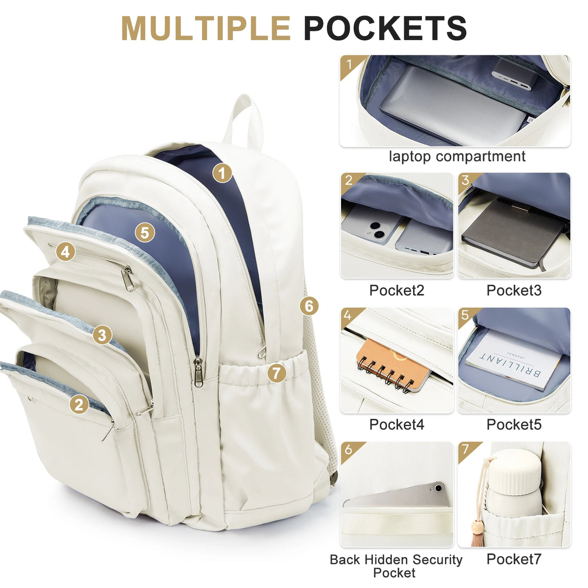 Backpack for Girls Teenager Travel School bag