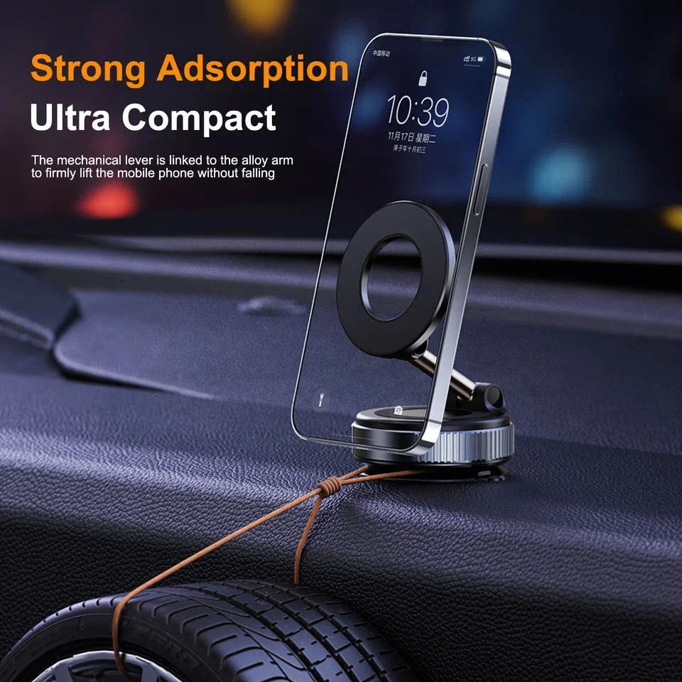 360° Rotating Vacuum Magnetic Car Phone Holder