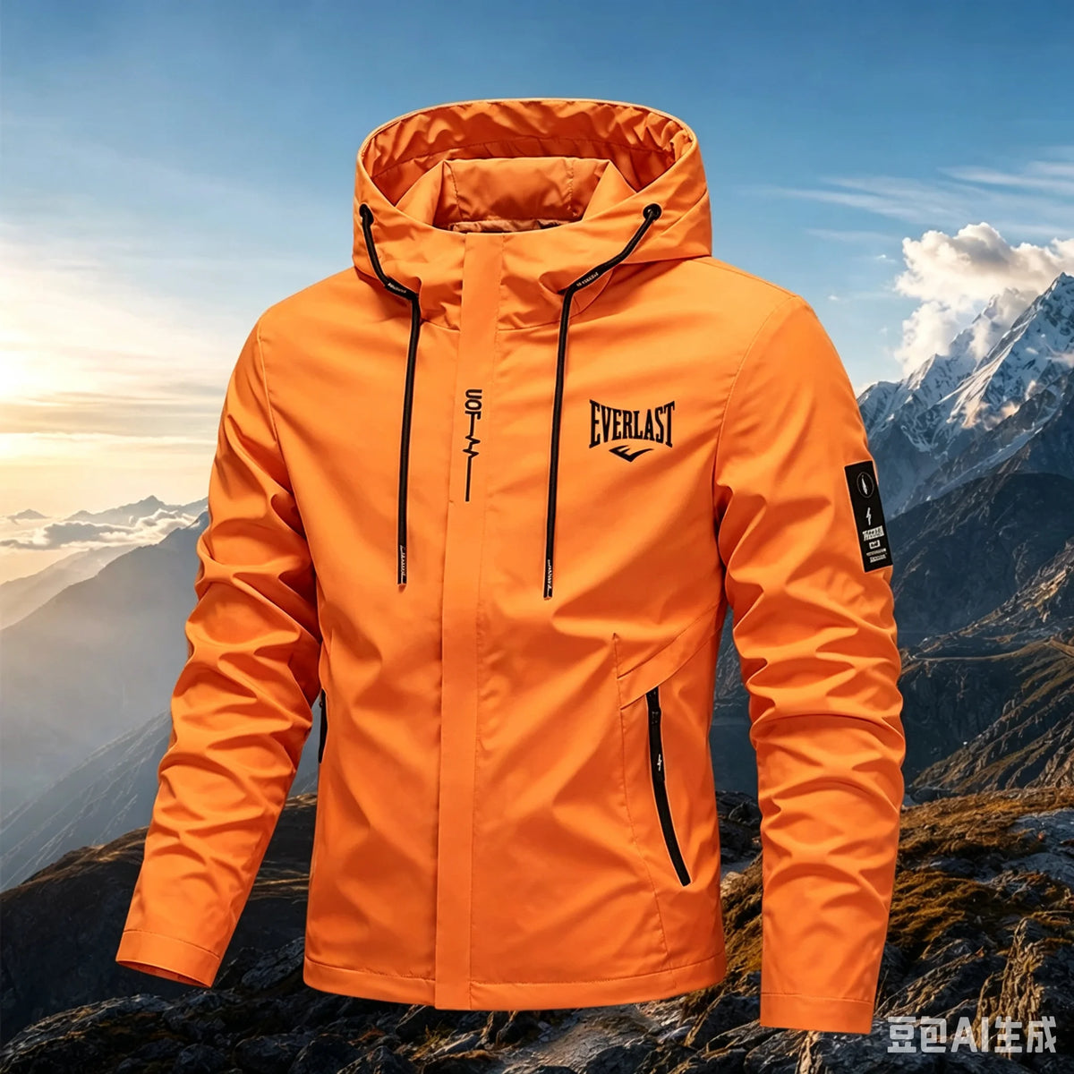 Men's Lightweight Hooded Hiking Jacket 2026 Solid Color Breathable Wear-Resistant Outdoor Casual Daily Wear