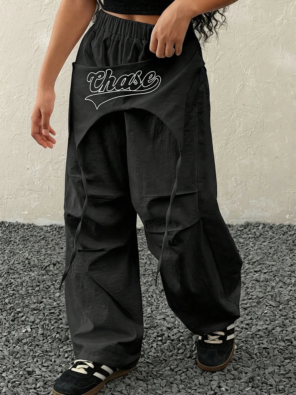 Girls' Autumn Pants, Girls' Cargo Wide-Leg Pants