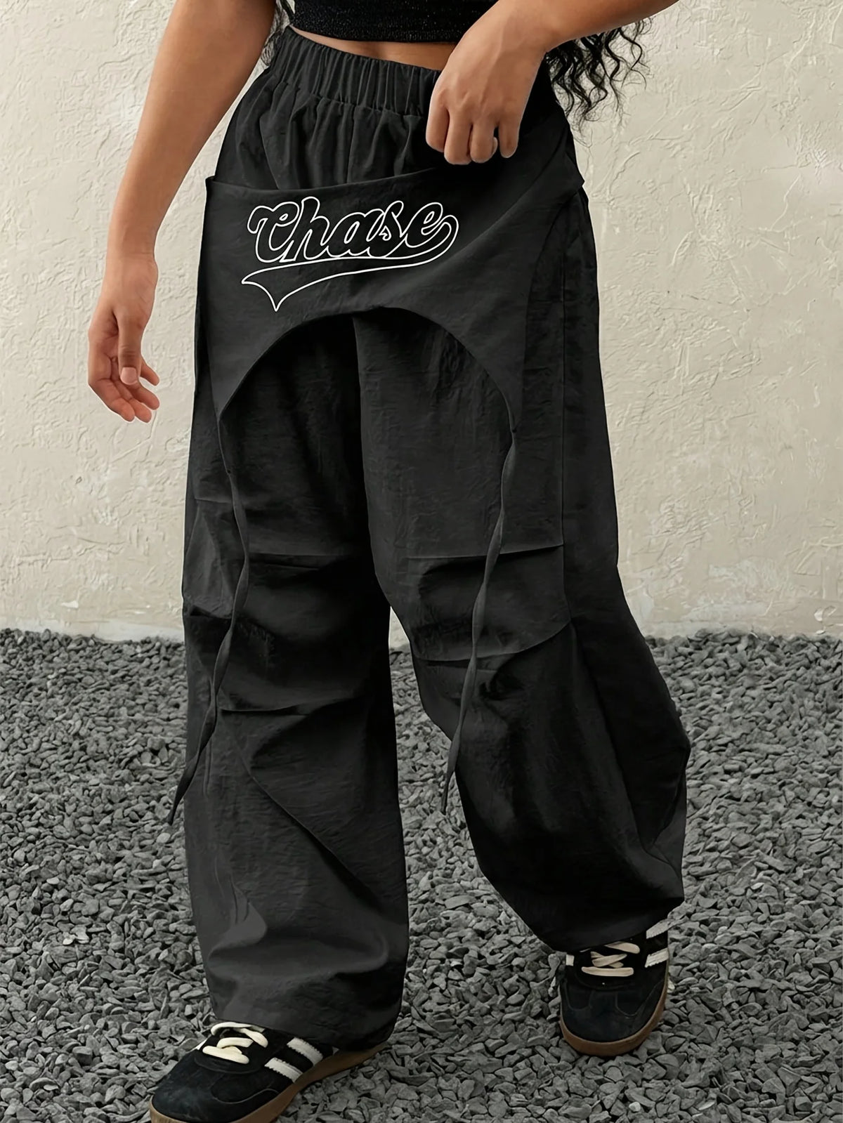 Girls' Autumn Pants, Girls' Cargo Wide-Leg Pants