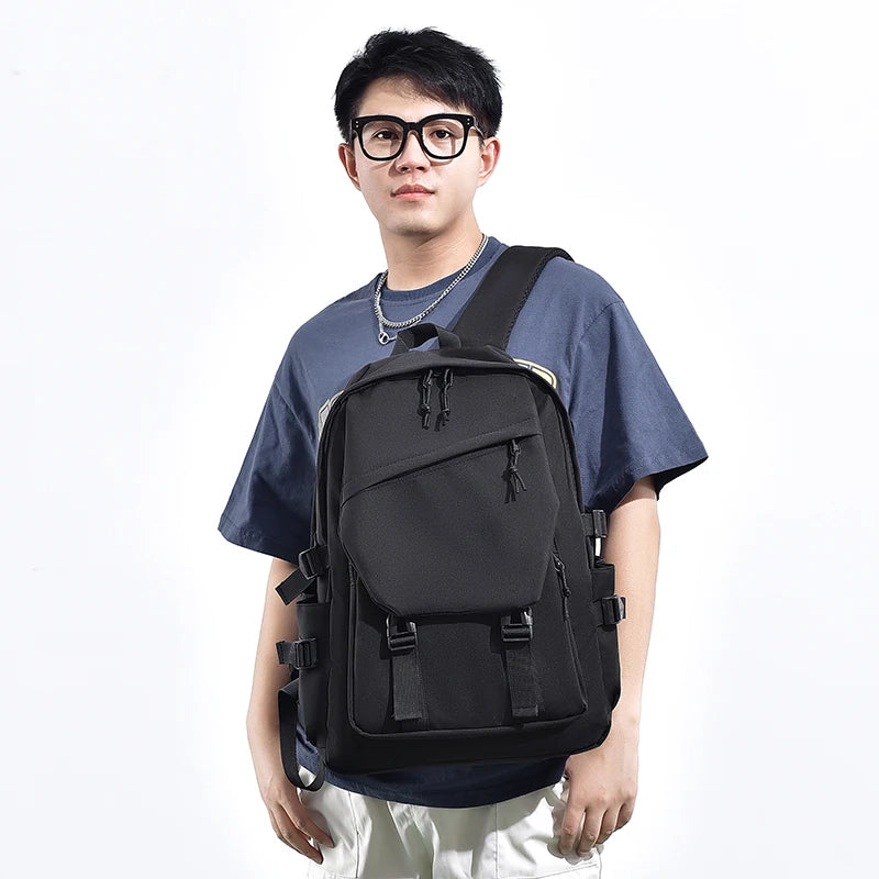Simple solid color backpack,  travel backpack